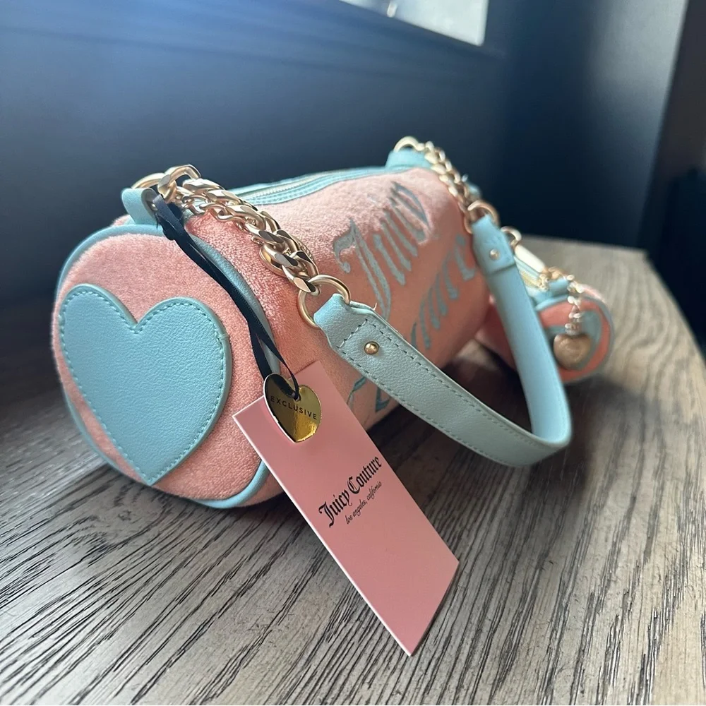 Juicy Couture Orange Terry Barrel Mini Bag Exclusive Y2K - Picture 2 of 6